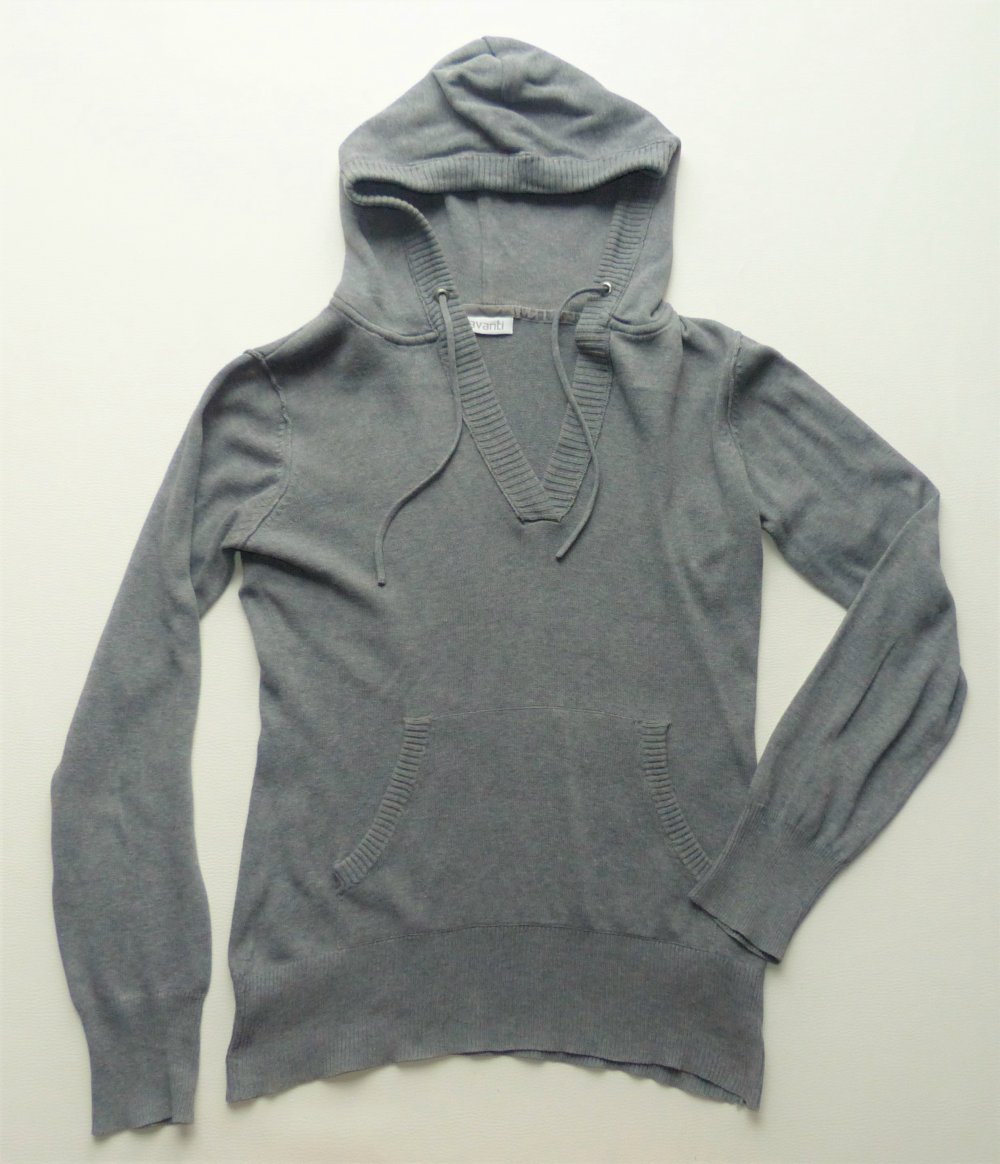 Damen Oberteil Shirt Hoodie von Avanti Gr. 34 / XS Kapuzenshirt grau sehr guter Zustand Kapuzenpulli Sweatshirt