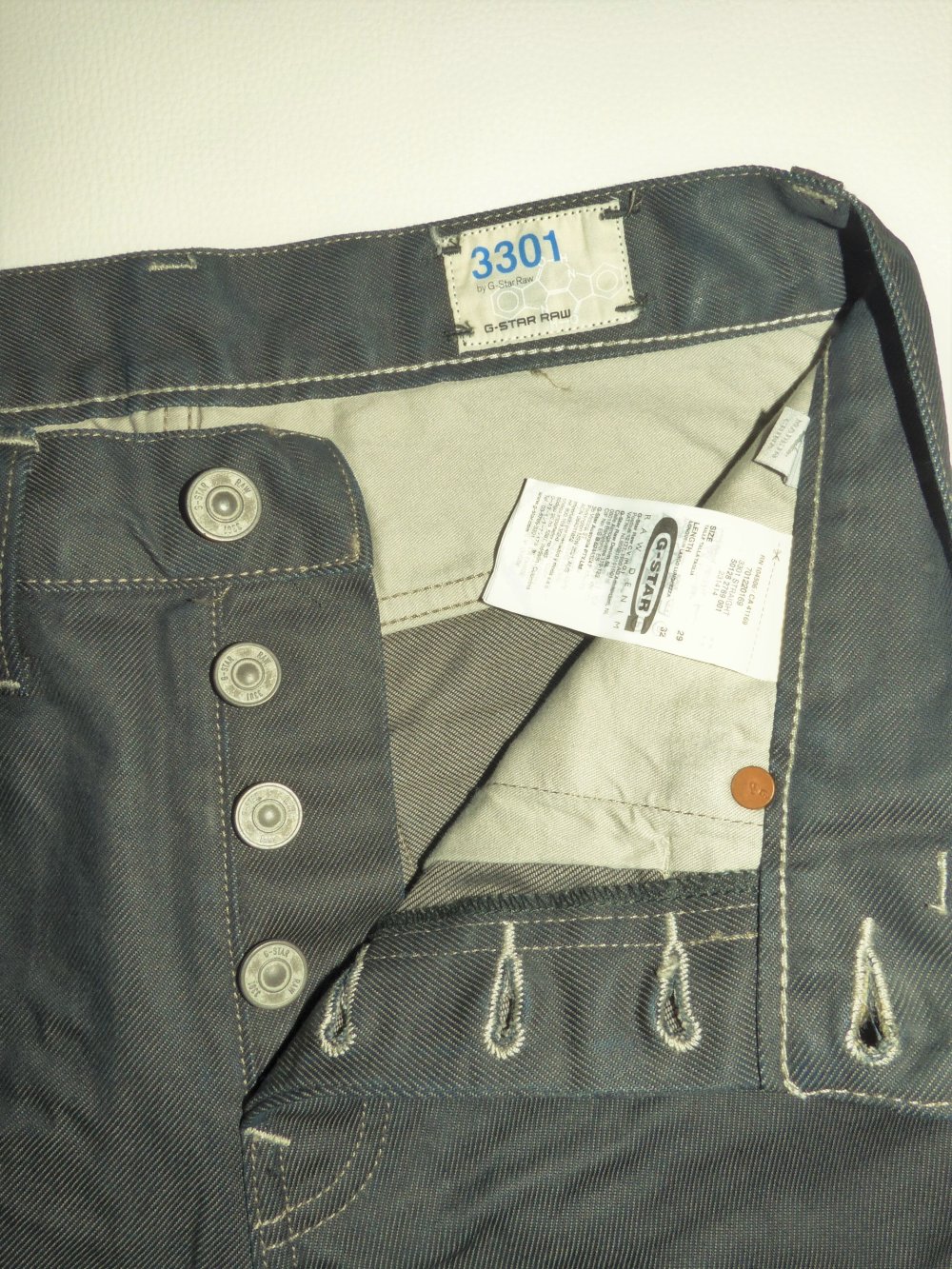 Herrn Jeans G-Star Demin RAW 3301 Straight NEU mit Etikett Gr. W28 L32 28/32 W 28 L 32 Jeanshose Hose