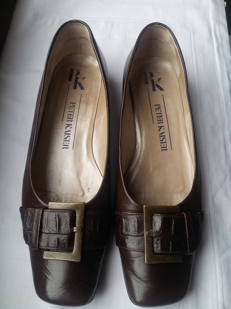 Braune Slipper, Ballerinas, Pumps, Peter Kaiser, Gr.37 Gr.37,5 Echtes Leder