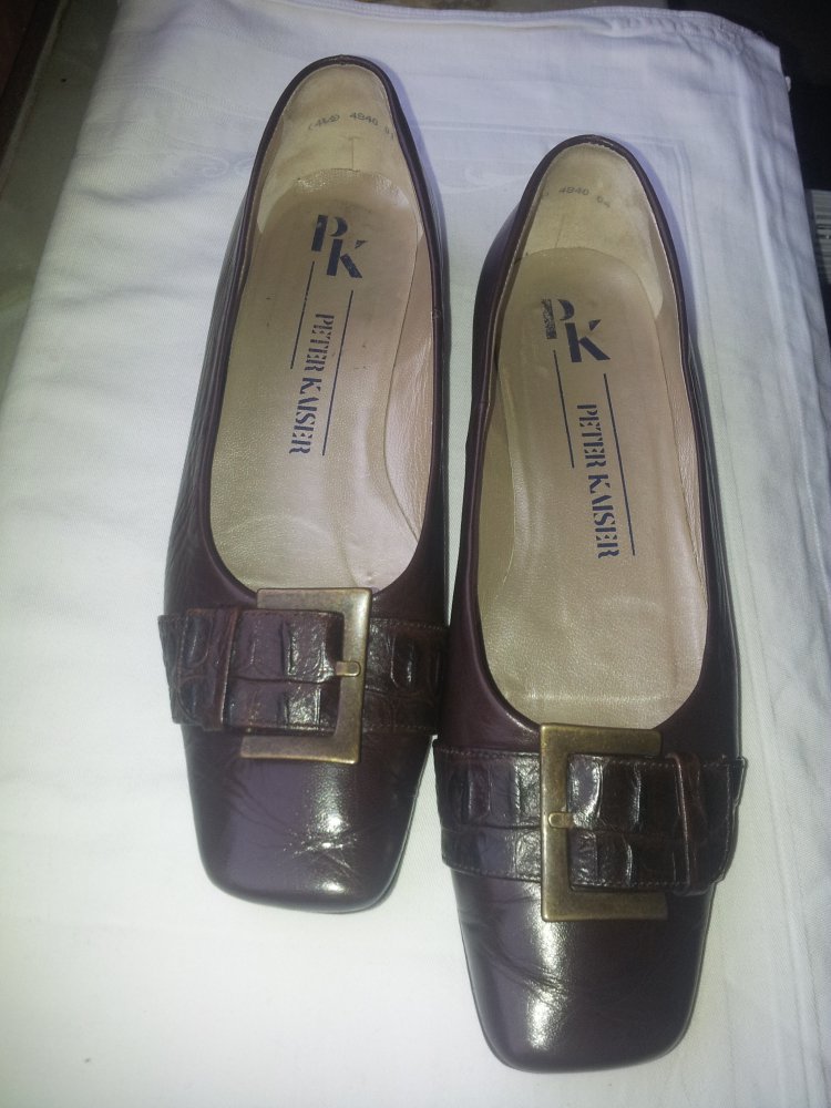 Braune Slipper, Ballerinas, Pumps, Peter Kaiser, Gr.37 Gr.37,5 Echtes Leder