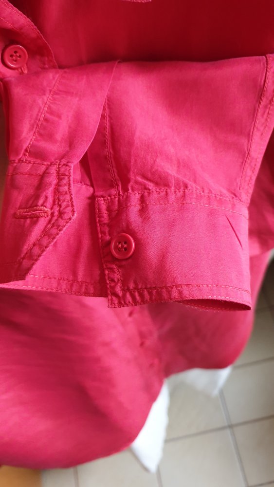 Feuerrote Seidenbluse Gr M, 42, 44