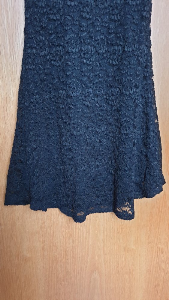 schwarzes Trägerkleid mit Spitze  Gr L