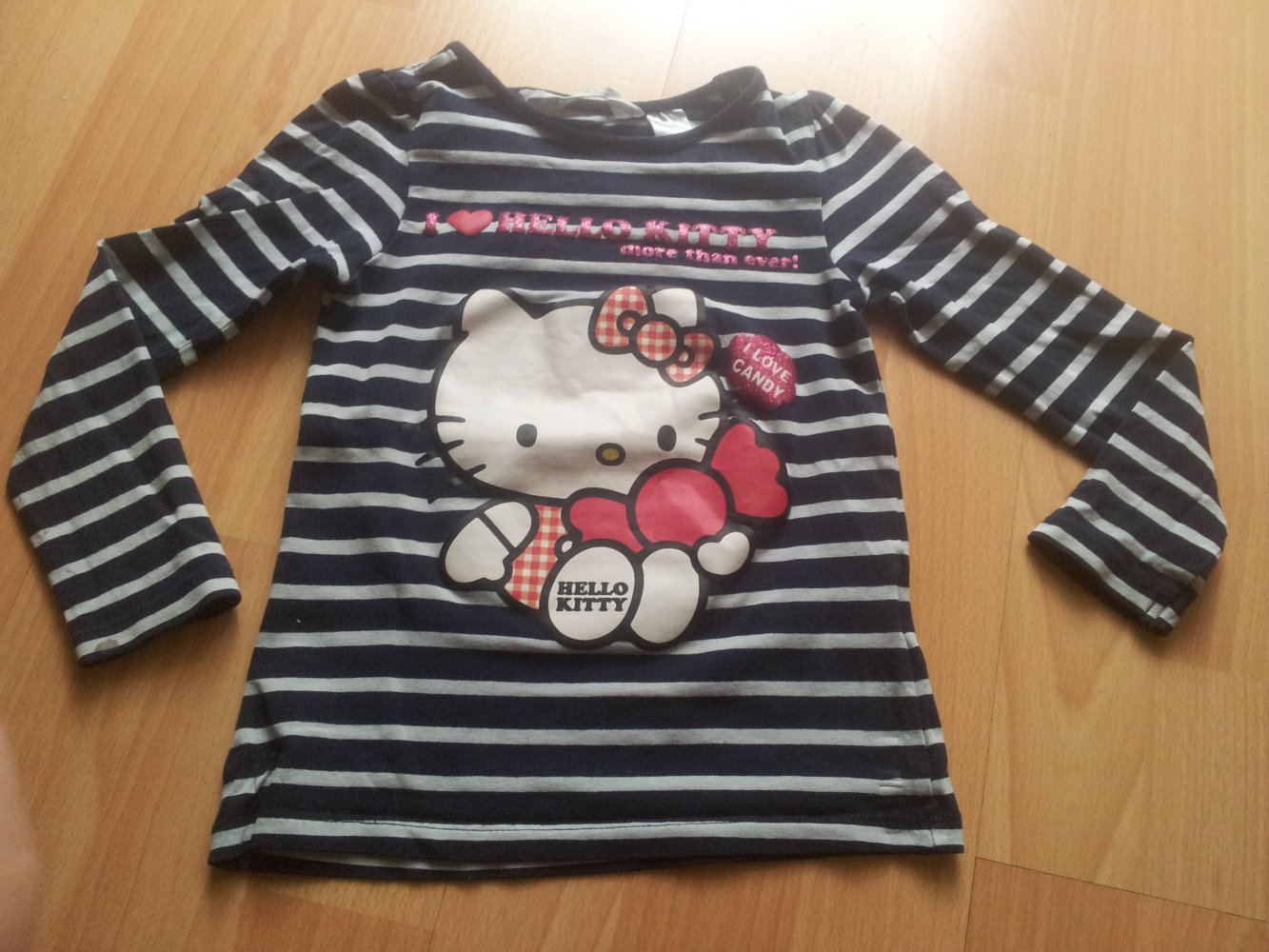 Pullover Hello Kitty Candy dunkelblau weiß Streifen  Gr. 104