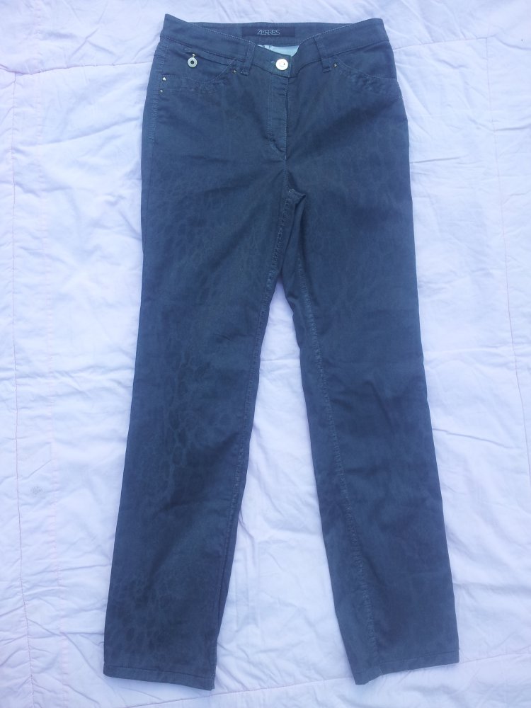 Hose Zerres grau anthrazid Schlangenmuster Gr. 38 