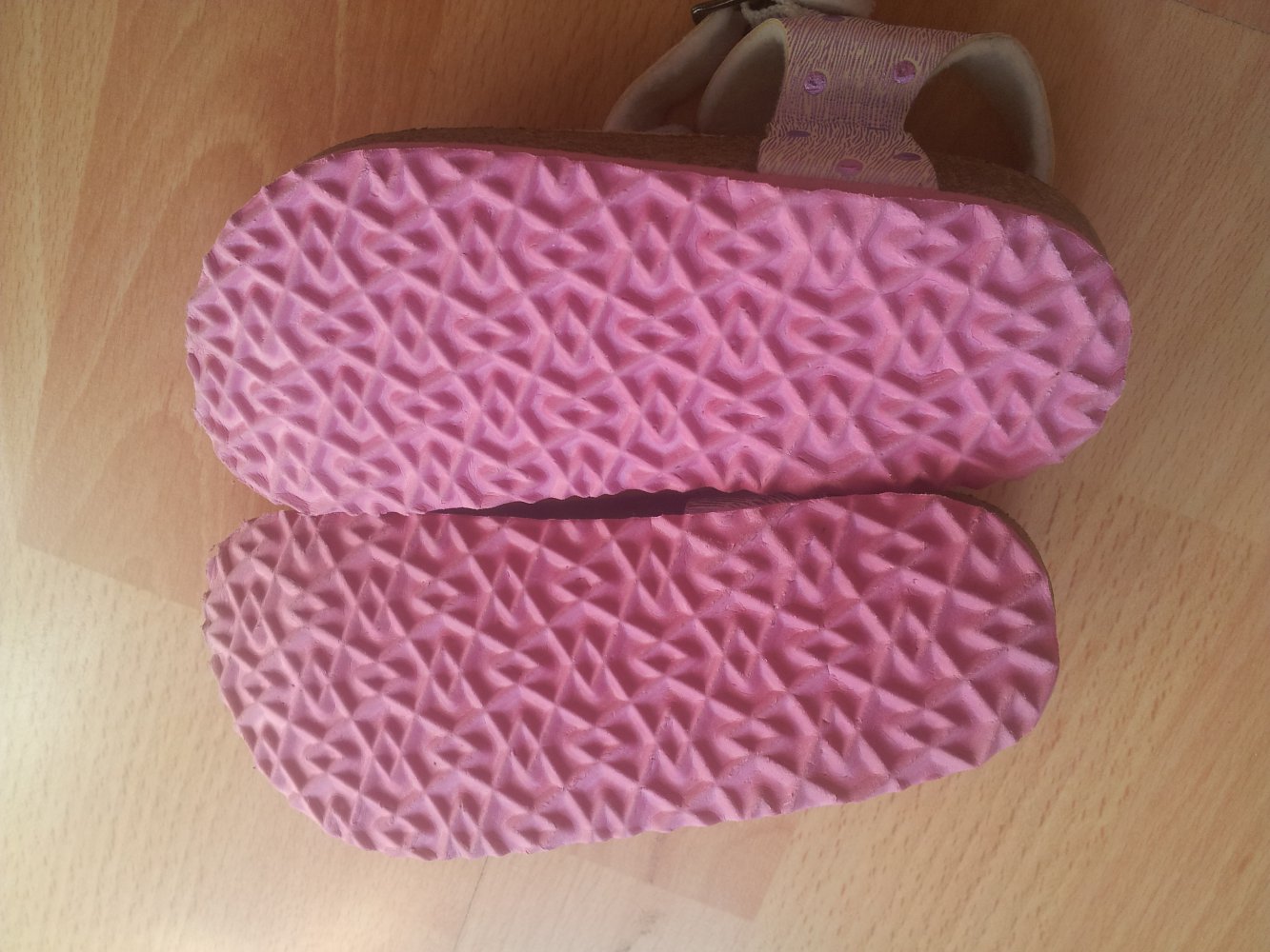  Kinder Sandalen Zehen weiß lila Gr. 25 festes Fußbett