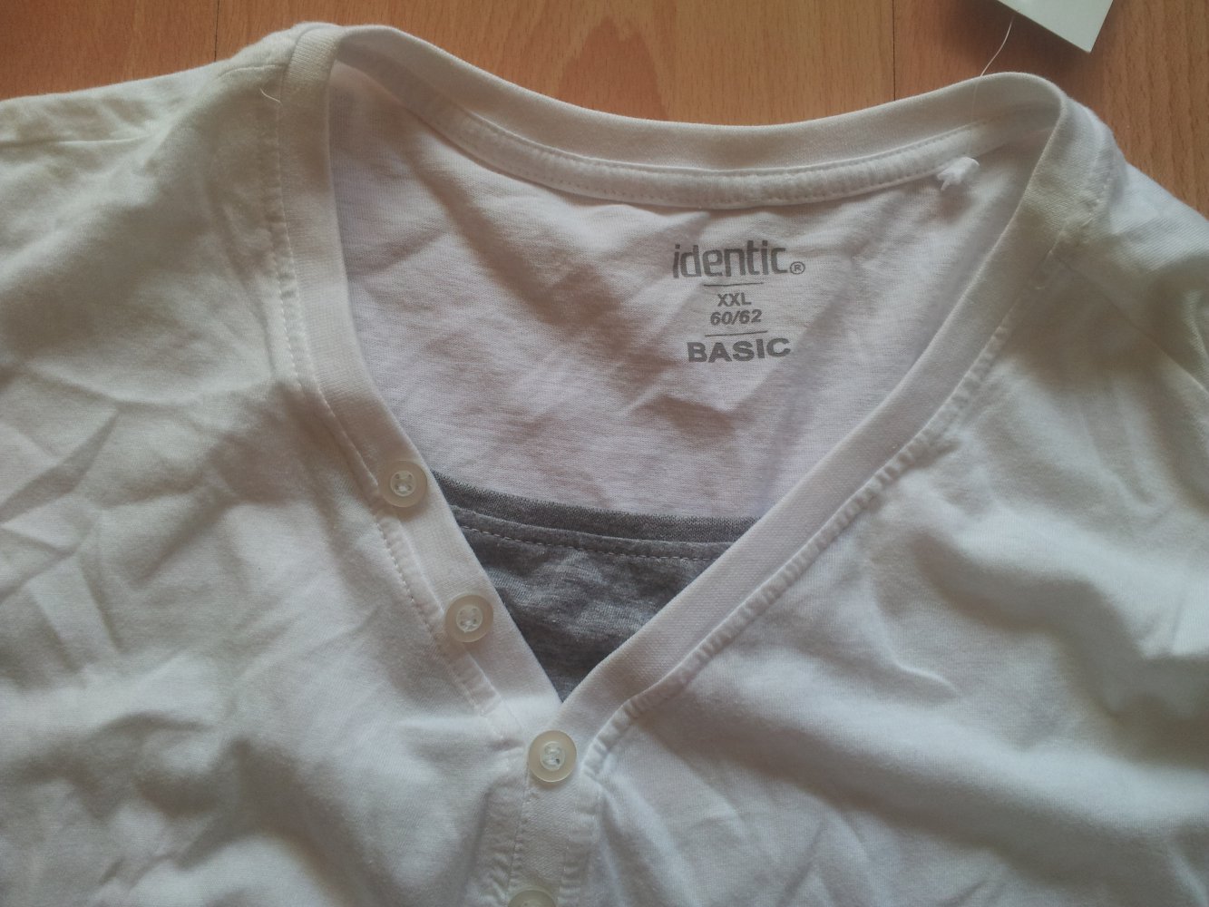 dünnen Pullover weiß mit grau Gr. XXL 60/62 NEU