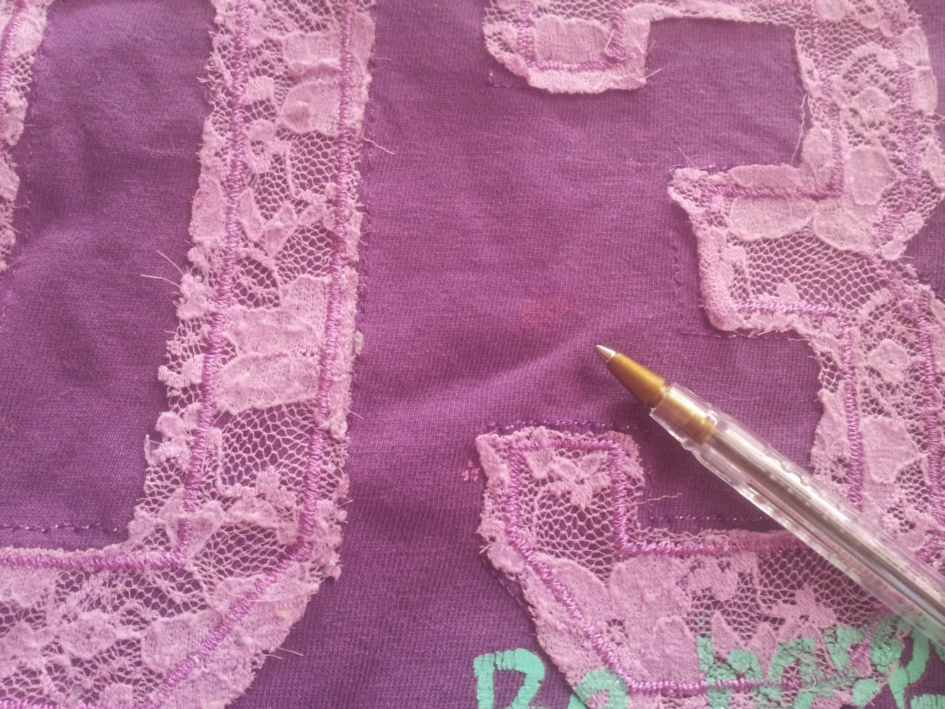 Pullover mit Tütü lila türkis große Nummer Gr. 98