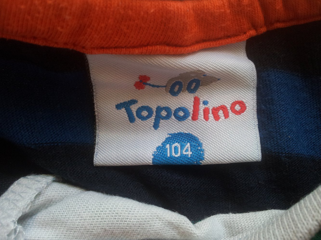 Pullover grün blau schwarz weiß Streifen Gr. 104