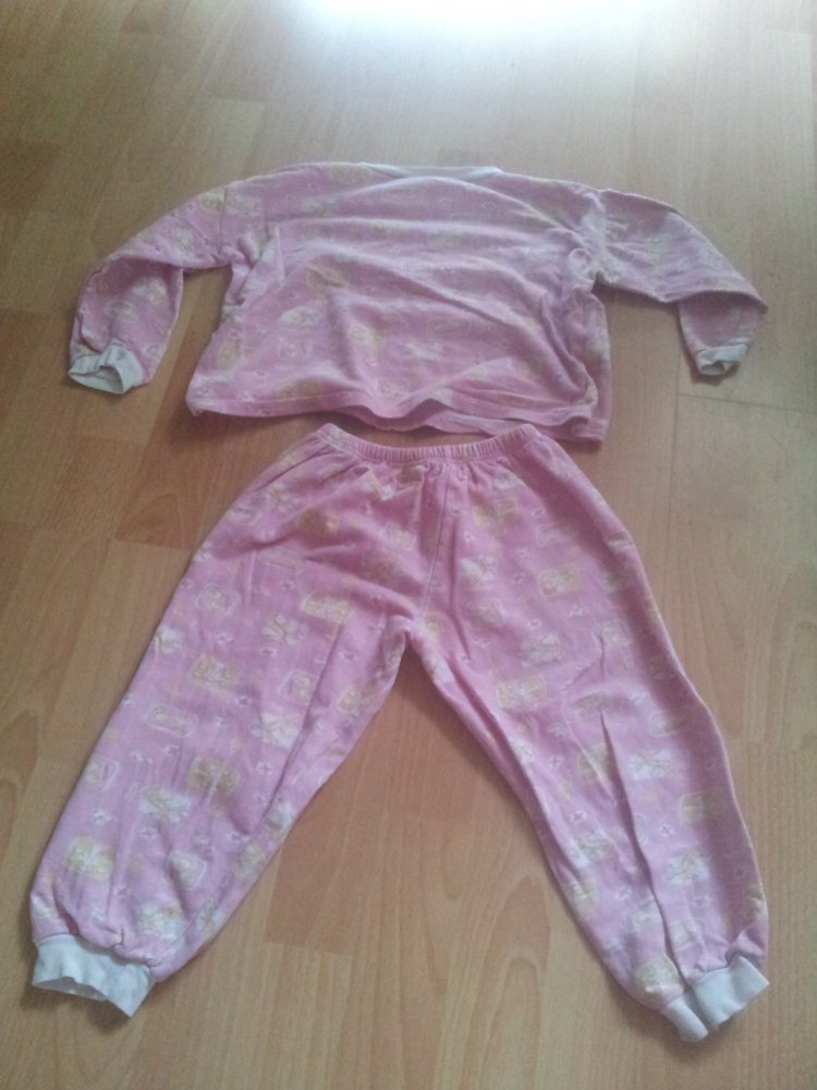 Schlafanzug 2teilig rosa pink Giraffen Luftballons 