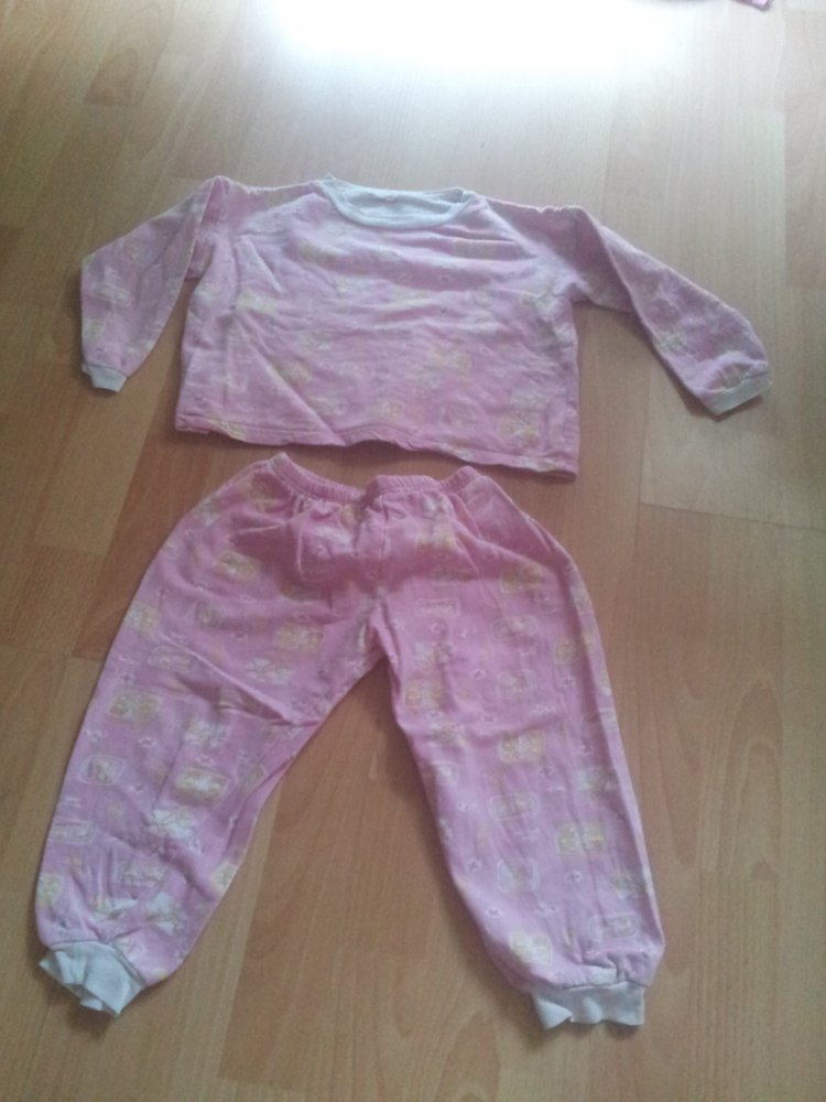 Schlafanzug 2teilig rosa pink Giraffen Luftballons 