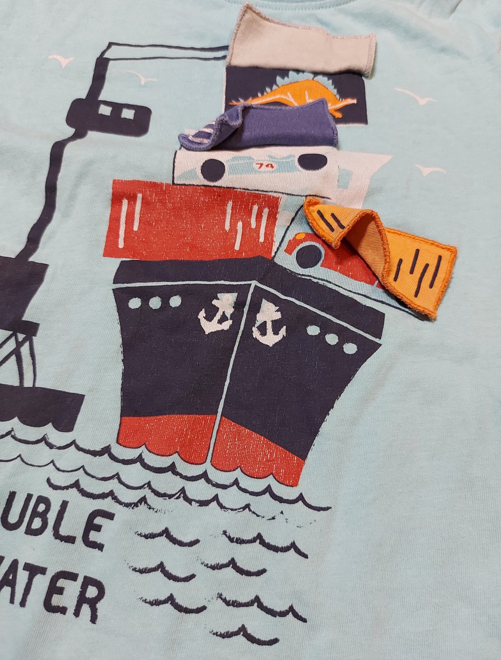 hellblaues T-shirt mit Print Größe 116 Topolino