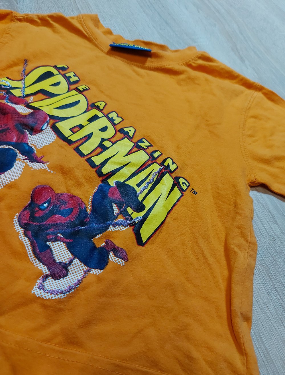 Orangenes T-shirt Spider Man Größe 92