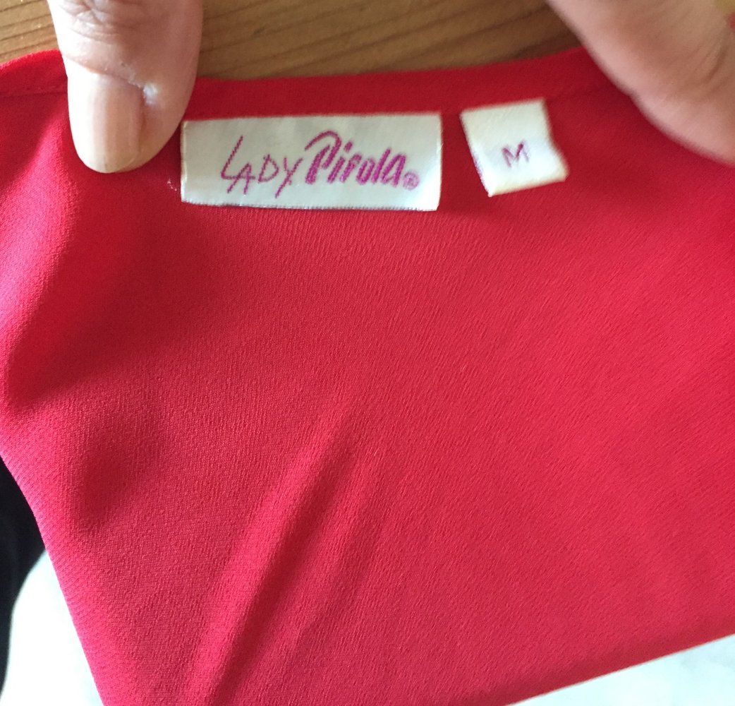 Lady Pirola Volants Hängerchen Gr.S/M rot Neu
