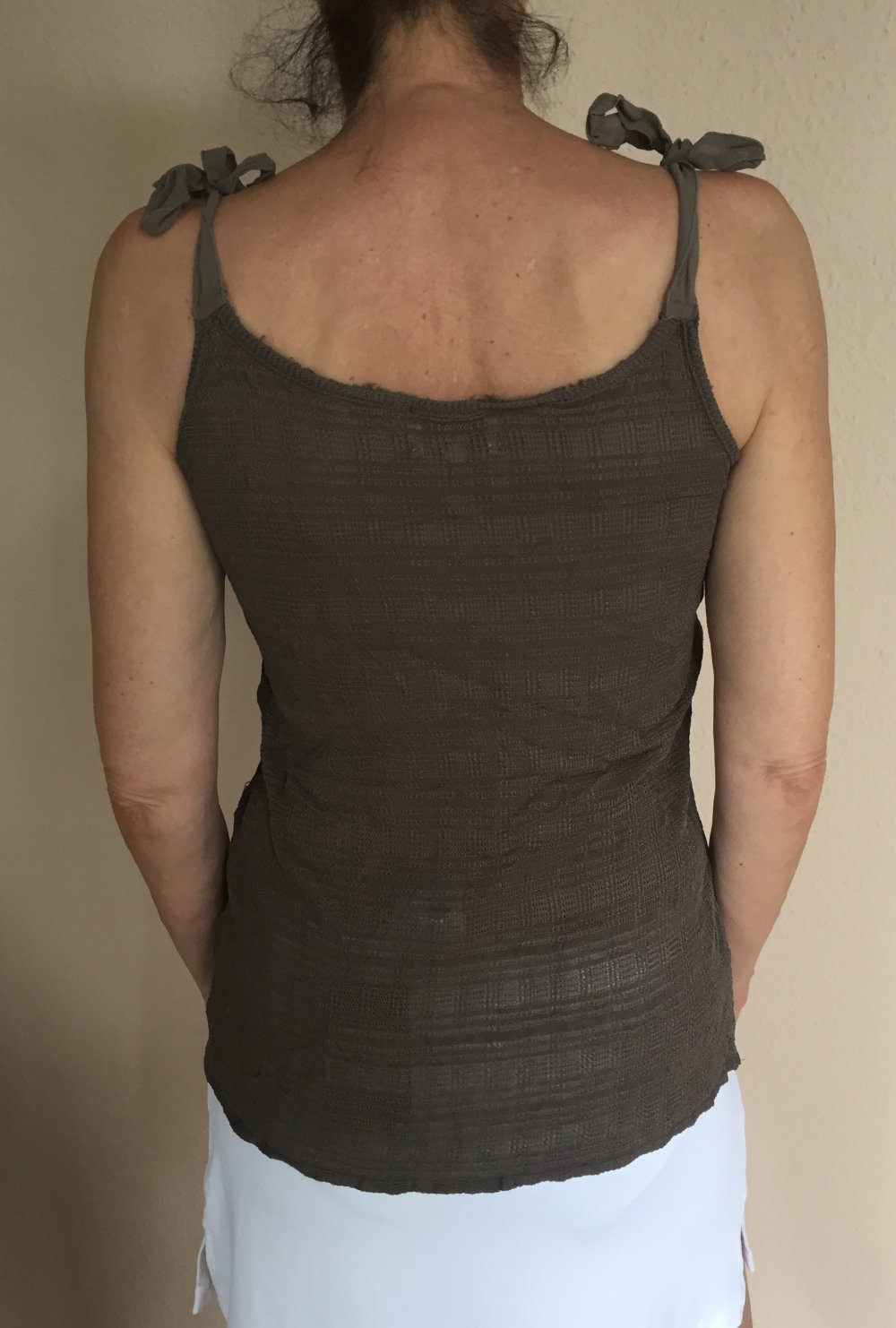Noa Noa However Knit Sommer Feinstrick Tunika Top Gr.M Taupe Braun
