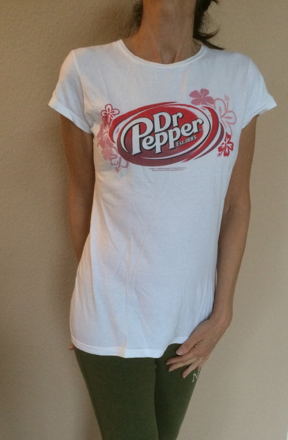 Dr. Pepper T-Shirt Gr.S aus den USA weiß mit Logo