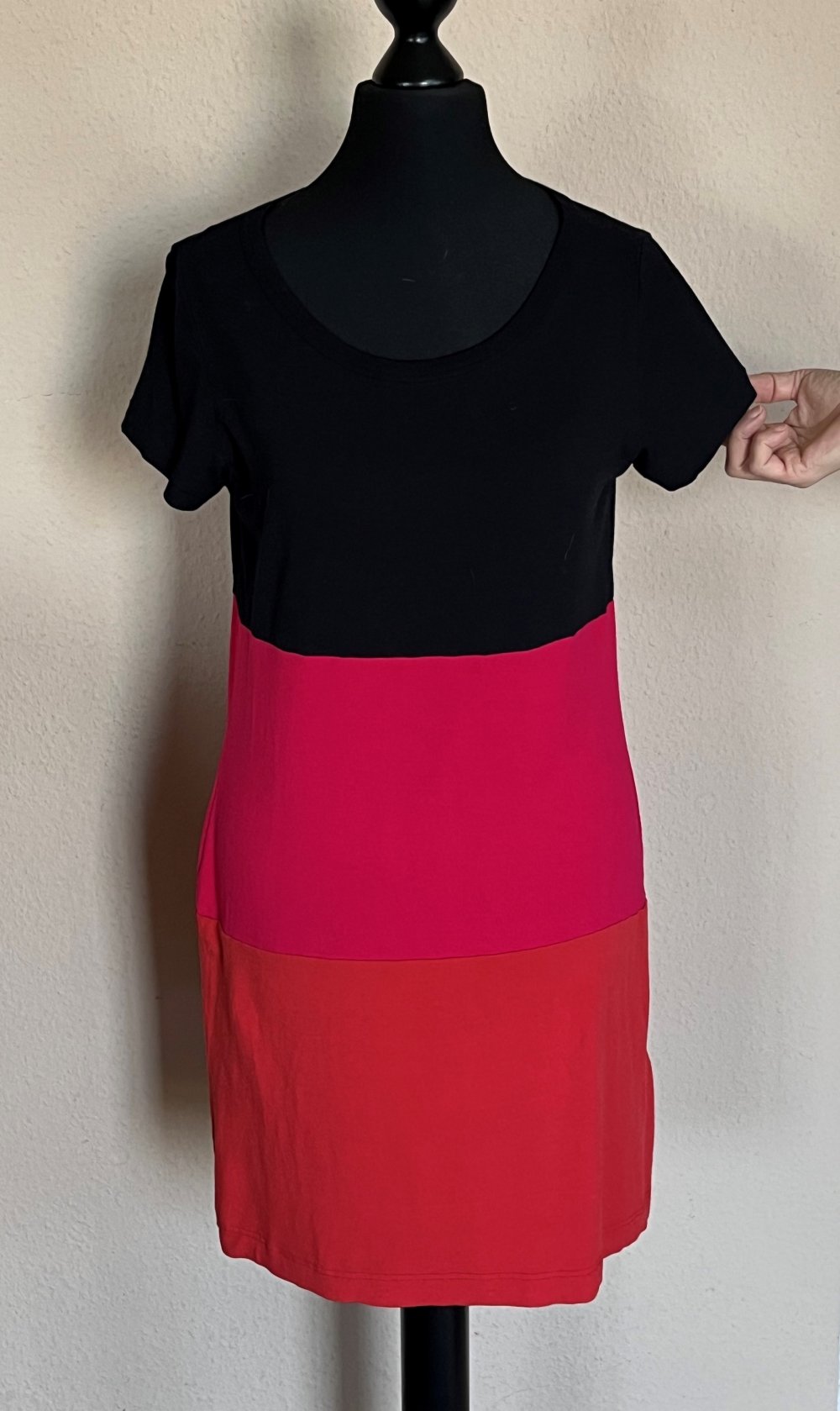 H&M Tricolor Color Blocking Viskose Kleid Gr.36 leicht und luftig