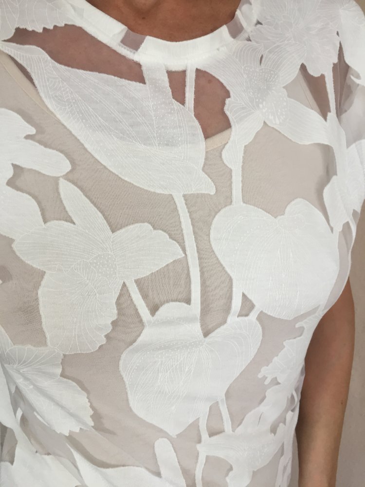 Reserved Transparent Bluse mit Blüten Gr.XS Zustand Wie Neu da nur einmal anprobiert