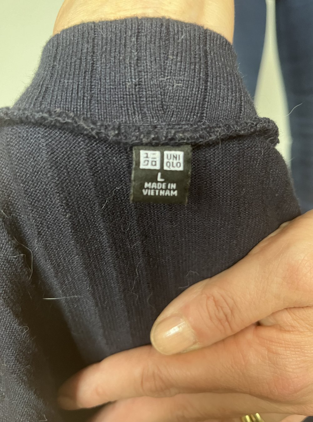Uniqlo Skaterkleid Gr.L Baumwoll Grob Rip