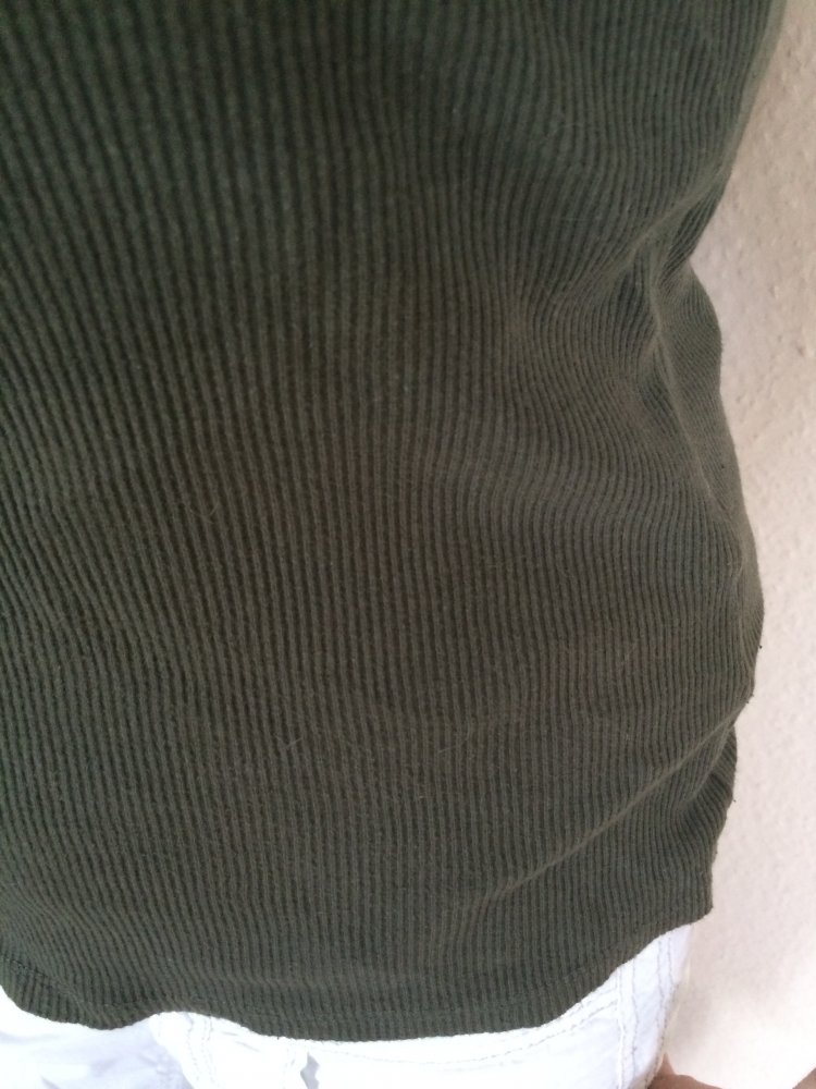 2 TCM Feinripp Unterhemden Gr.M Trägertops Khaki und Orange