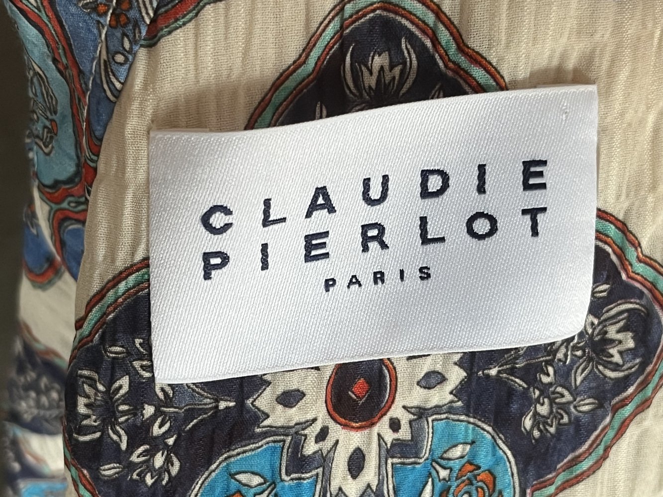 Claudie Pierlot Midi / Maxikleid Gr.M mit Schlitzen mittig gerafft