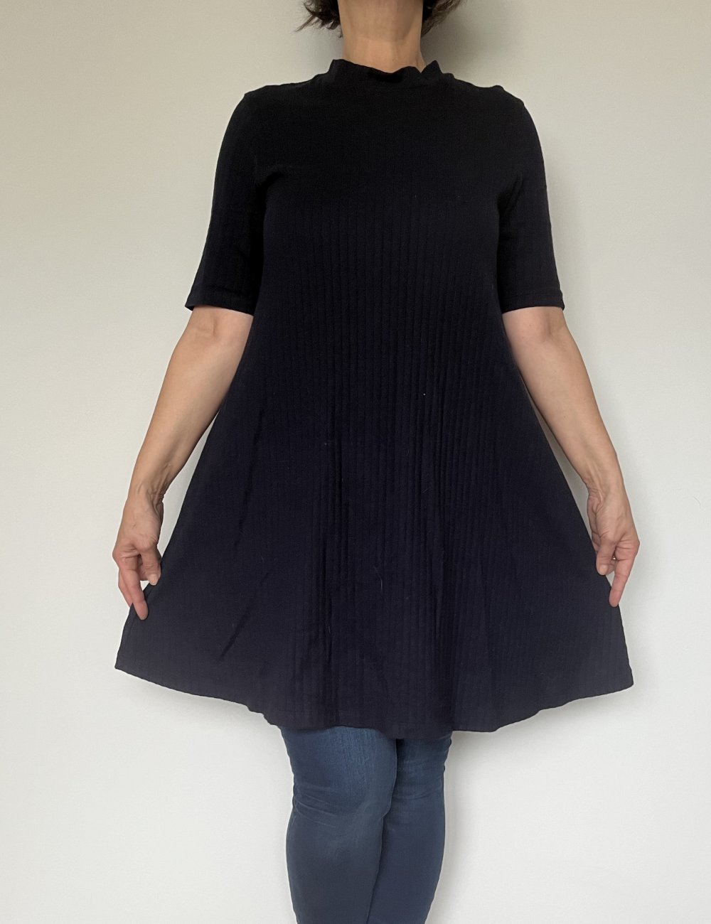 Uniqlo Skaterkleid Gr.L Baumwoll Grob Rip