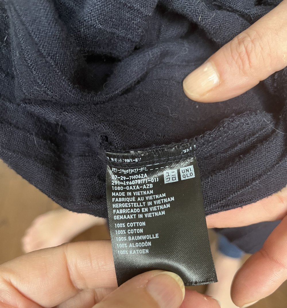 Uniqlo Skaterkleid Gr.L Baumwoll Grob Rip