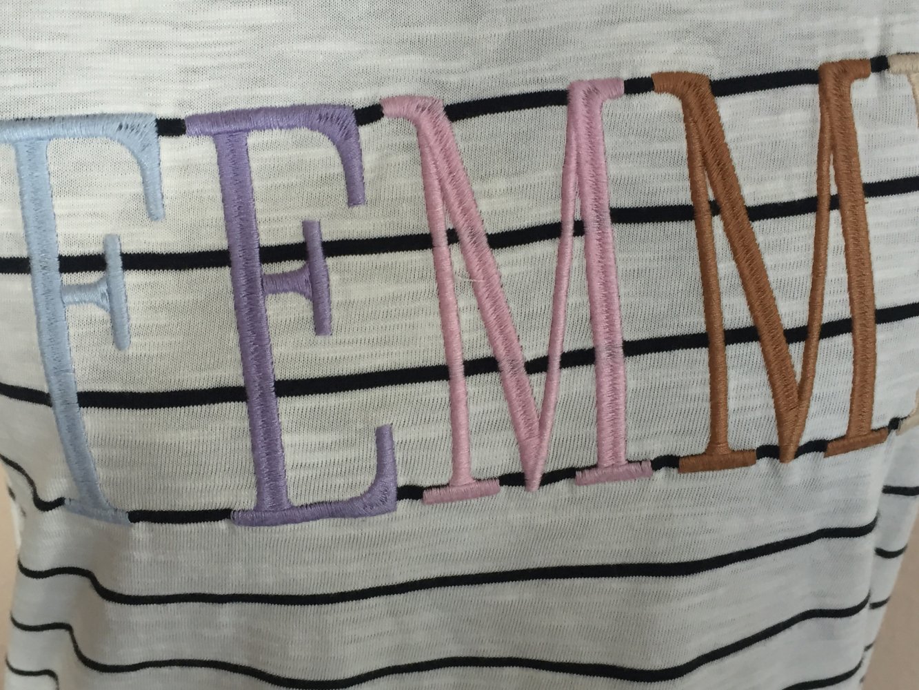 EDC Sailor Ringelshirt Gr.S mit Femme Aufschrift bestickt