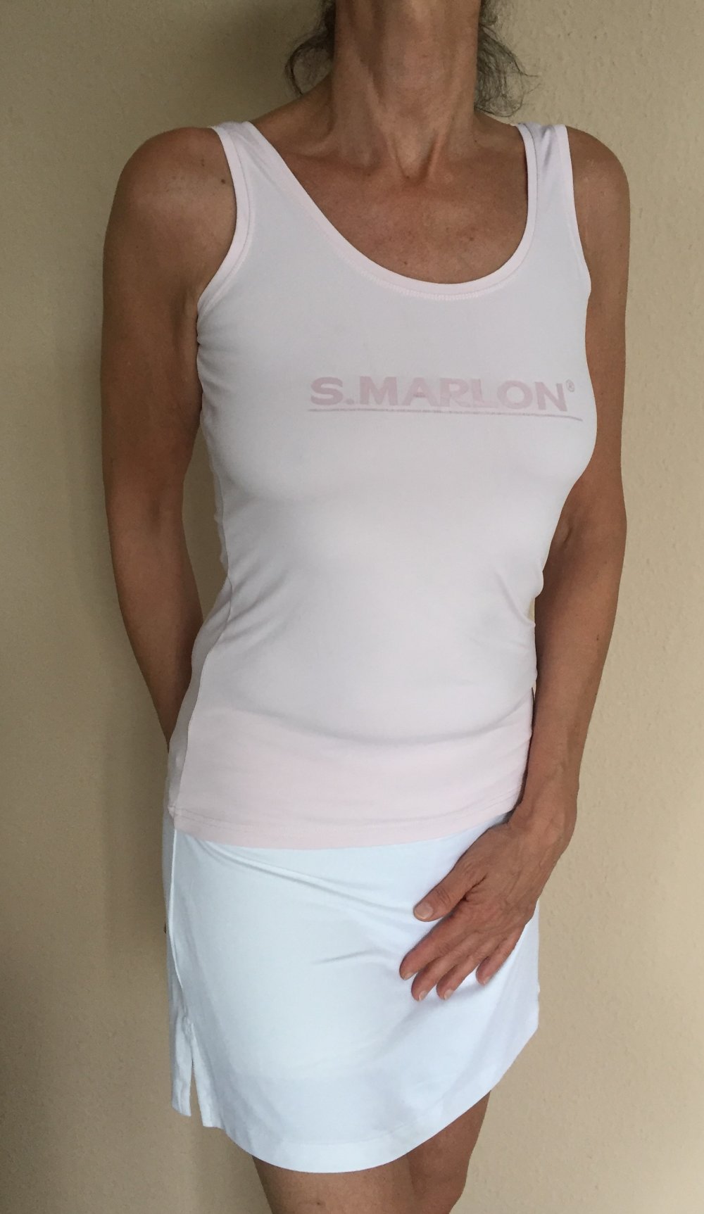 S.Marlon Sport Top Shirt Gr.S Zart Rose mit Aufschrift
