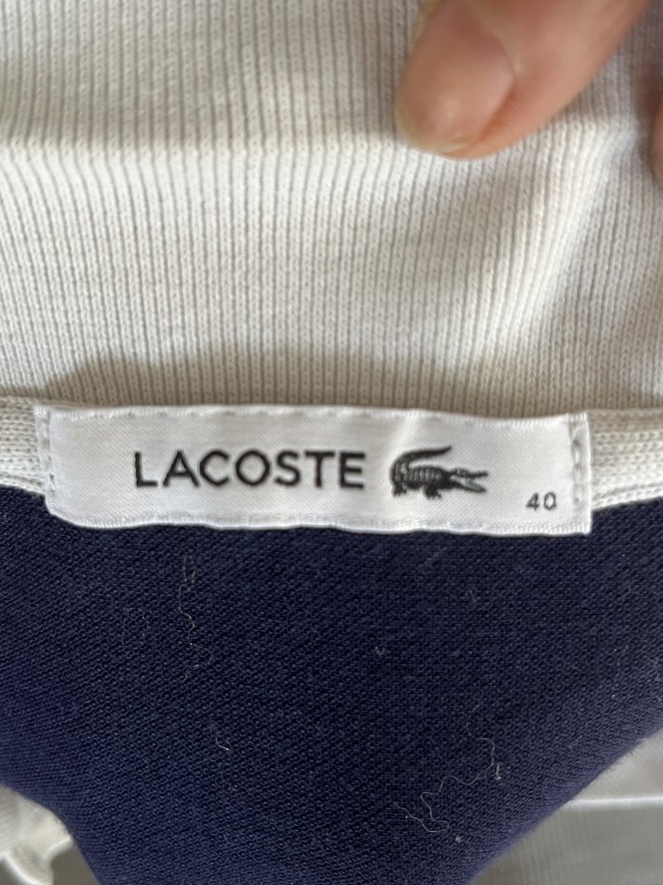 2 Lacoste Shirts Gr.38 1x Polo und 1x T-Shirt marineblau /weiß