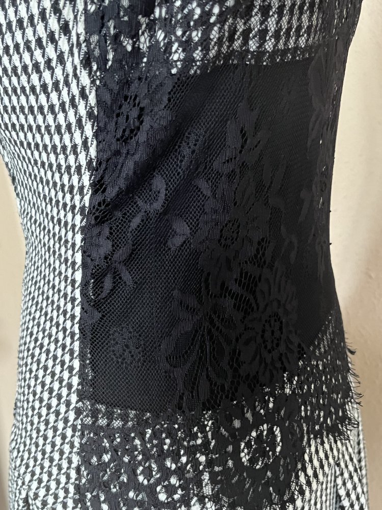 Rinascimento Hahnentritt Skaterkleid mit Spitze Rücken Gr.S/M