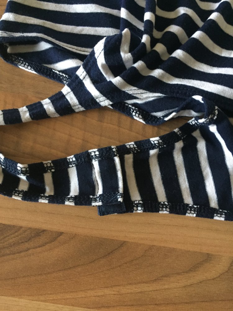 Asos Ringel String Träger Body Gr.XS Weiß / Navy gestreift