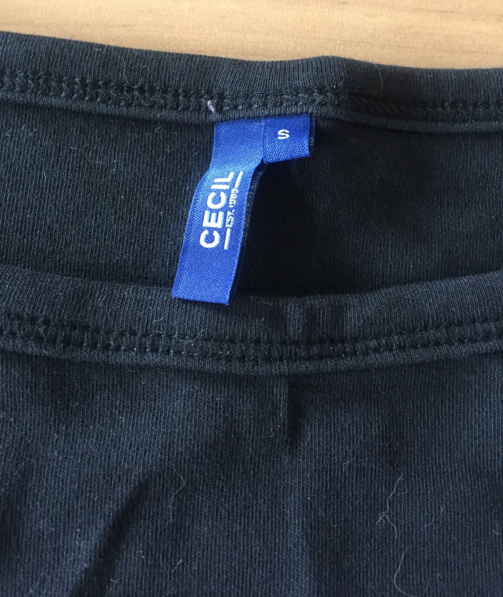 Cecil Basic Trägerhemd Gr.S schwarz blickdicht Baumwolle Neu