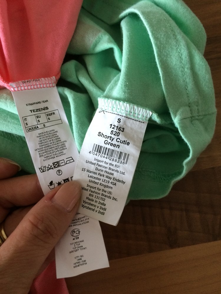 2 Sommer Tops Gr.S Hot Cherrie + Tezenis in Mintgrün + Pink