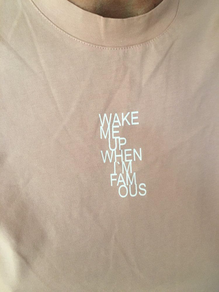 Hallhuber T-Shirt Gr.S in zartem Rose mit Aufschrift