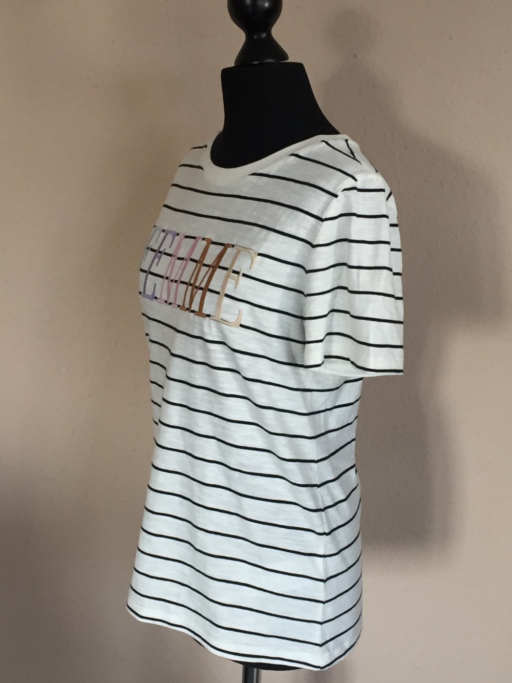 EDC Sailor Ringelshirt Gr.S mit Femme Aufschrift bestickt