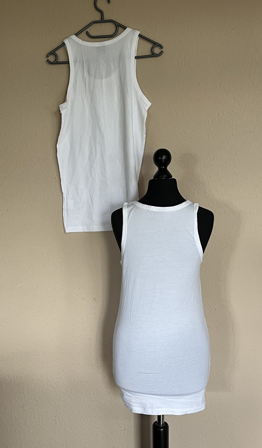 2 Hugo Boss Unterhemden, Ringershirts Gr.S weiss kaum getragen