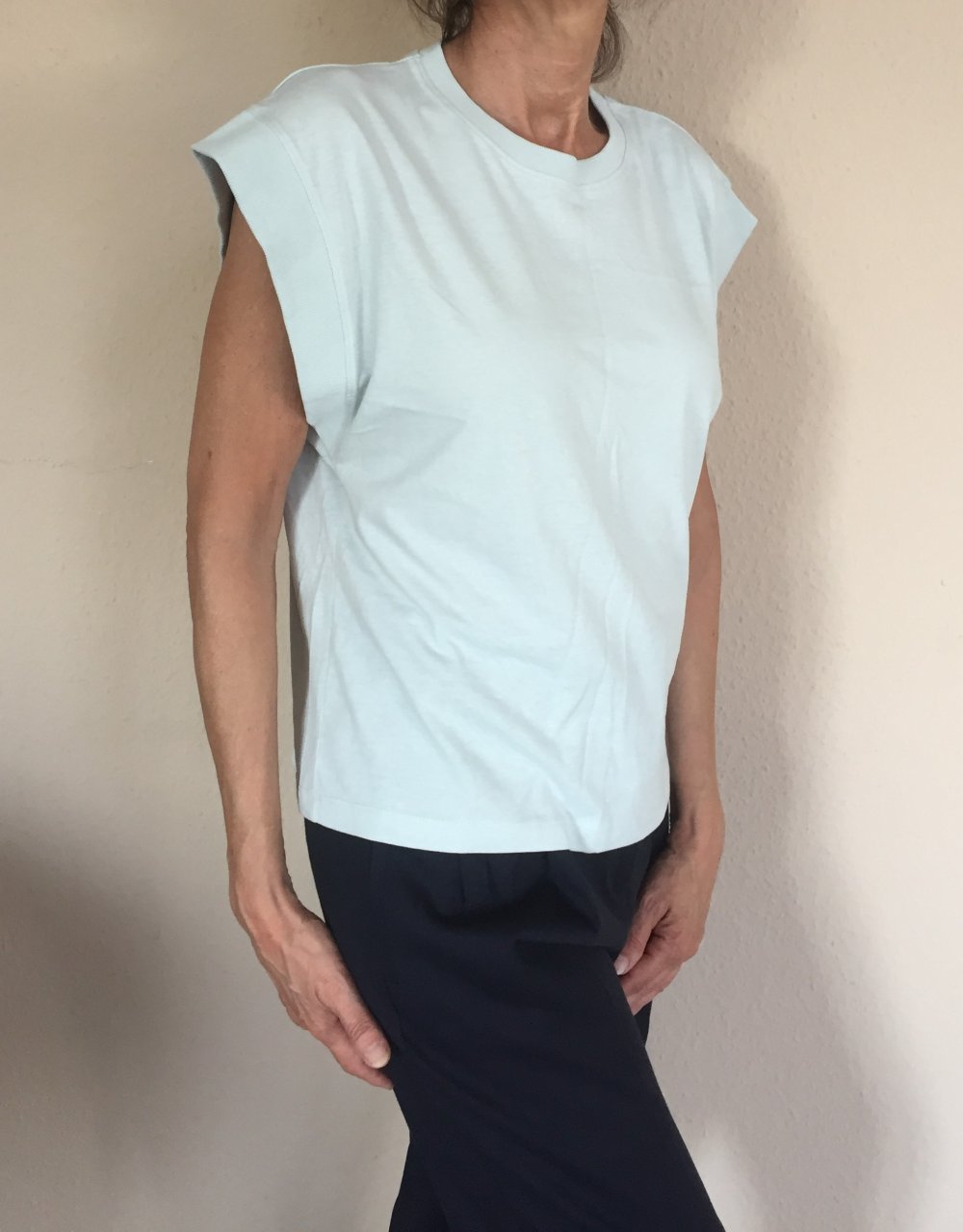 Zara Sommer Top Shirt Gr.S mit Bündchen Dekolte hell mintgrün Neu