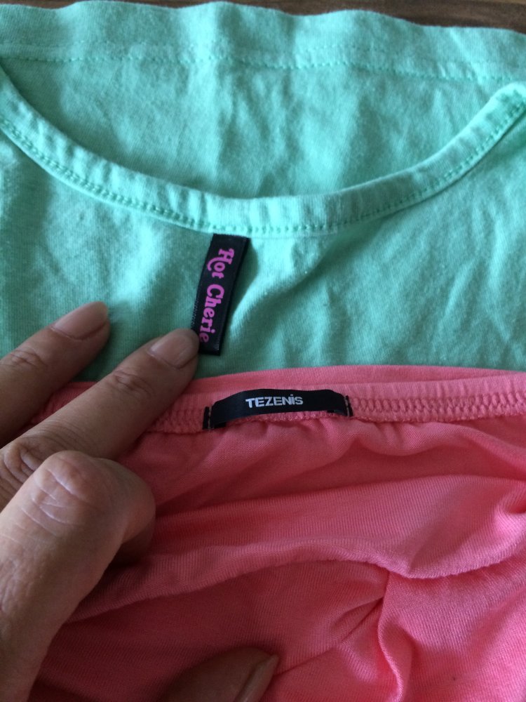 2 Sommer Tops Gr.S Hot Cherrie + Tezenis in Mintgrün + Pink
