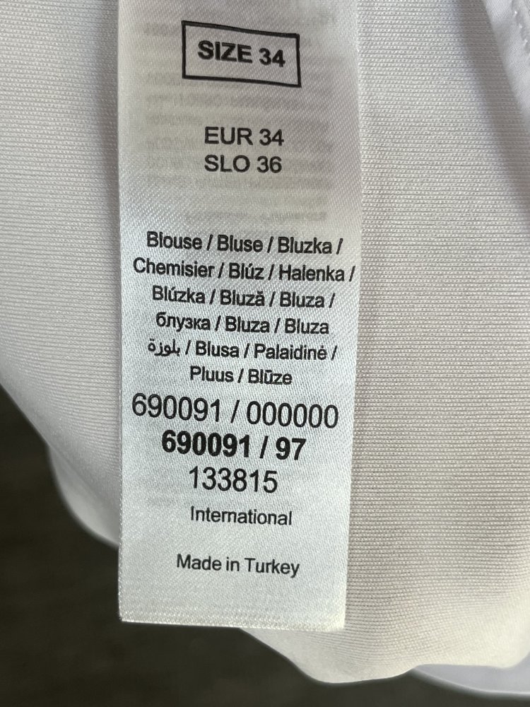 2 Orsay kurzarm Chiffon Blusen Gr.34 mit eingenähtem Unterhemd Farbe schwarz weiß