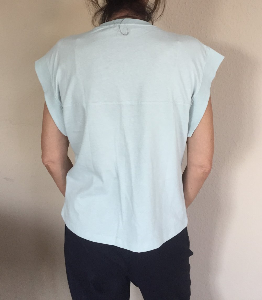 Zara Sommer Top Shirt Gr.S mit Bündchen Dekolte hell mintgrün Neu