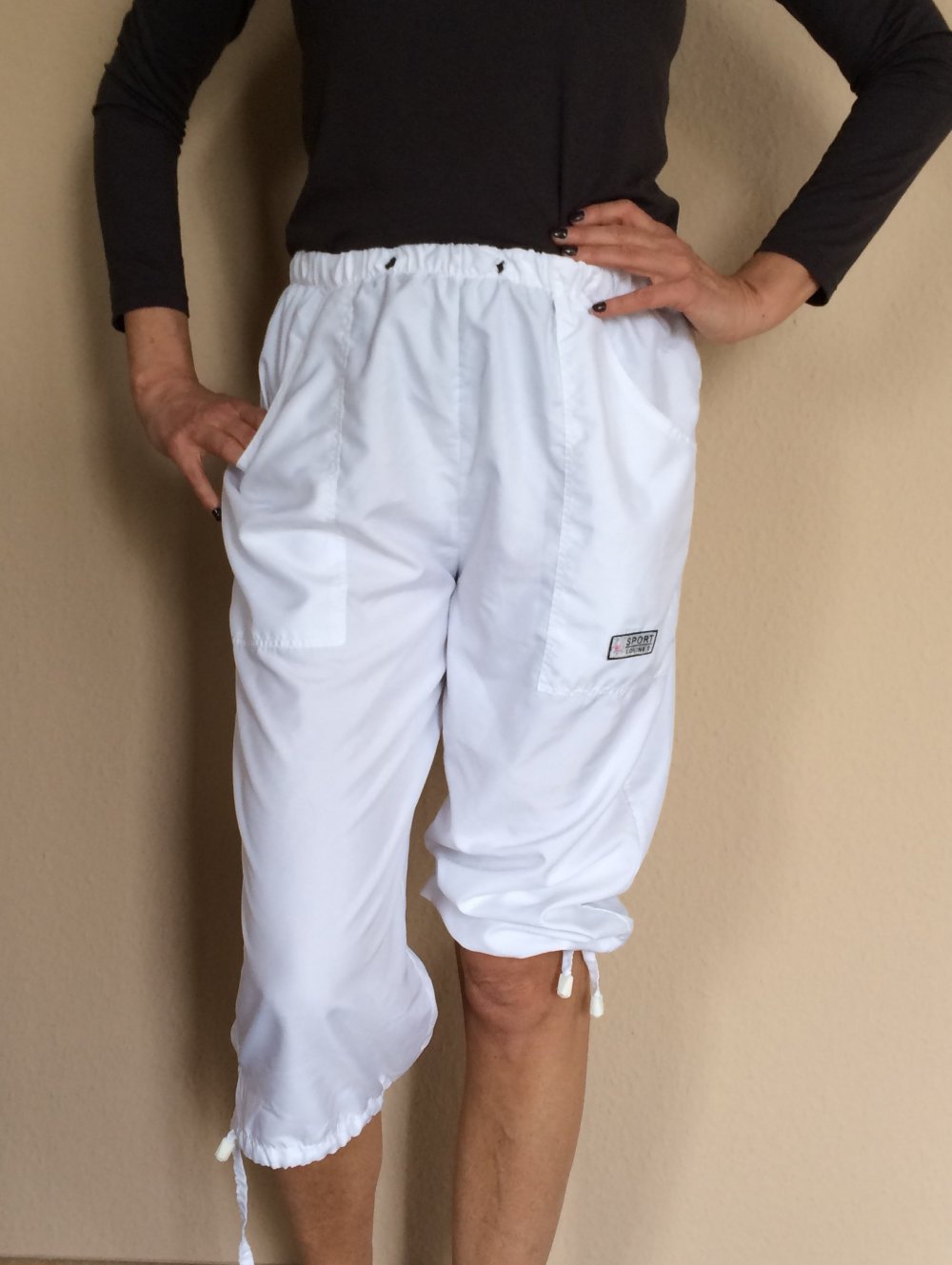 Sport Lovine Capri Sommer Haremshose Gr.38 weiß