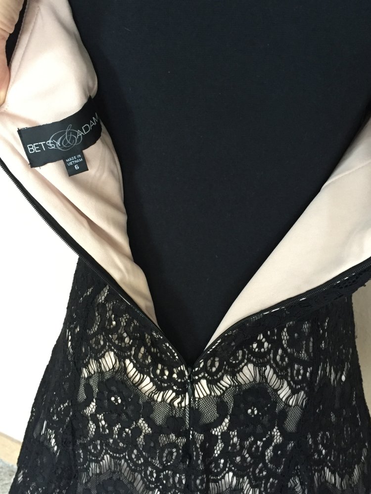 Betsy & Adam Kleid Gr.36 schwarze Spitze mit Tüll Unterrock