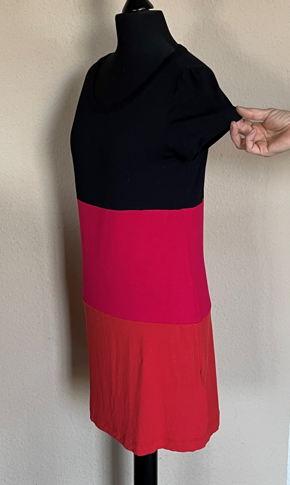 H&M Tricolor Color Blocking Viskose Kleid Gr.36 leicht und luftig