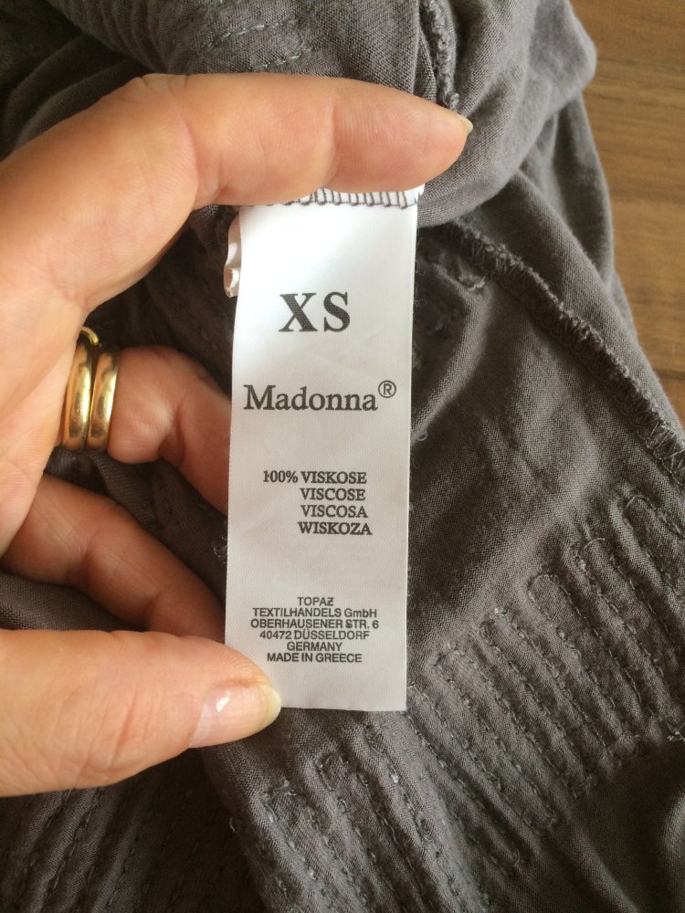 Madonna Ringer Shirt Tank Top Sommer Kleid Gr.XS mit Bronze Pailletten
