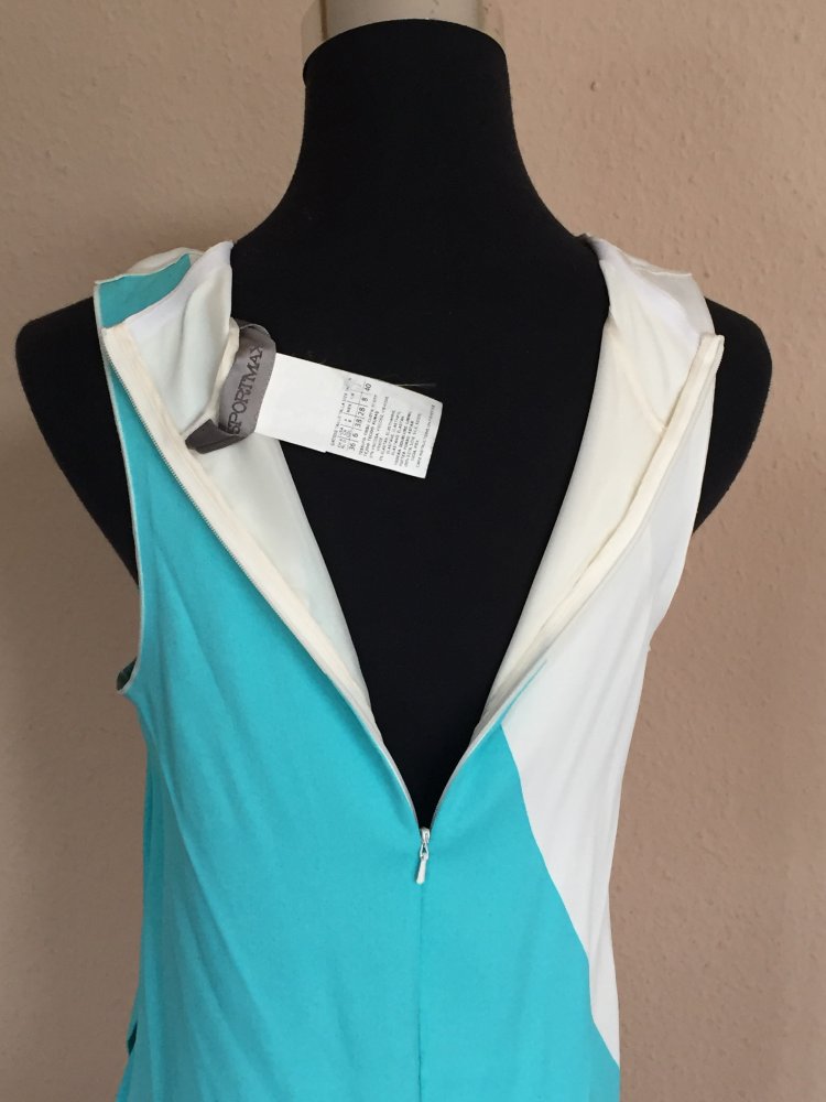 Sportmax Layer Etuikleid Gr.36 in weiß, rot, türkis