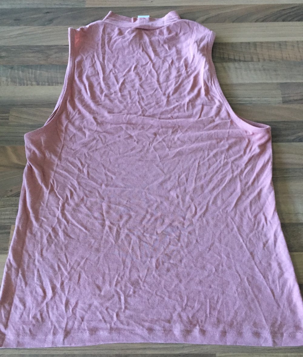 H&M Basic Schulterfreies Rollkragen Top Gr.M in Pastell Apricot Neu