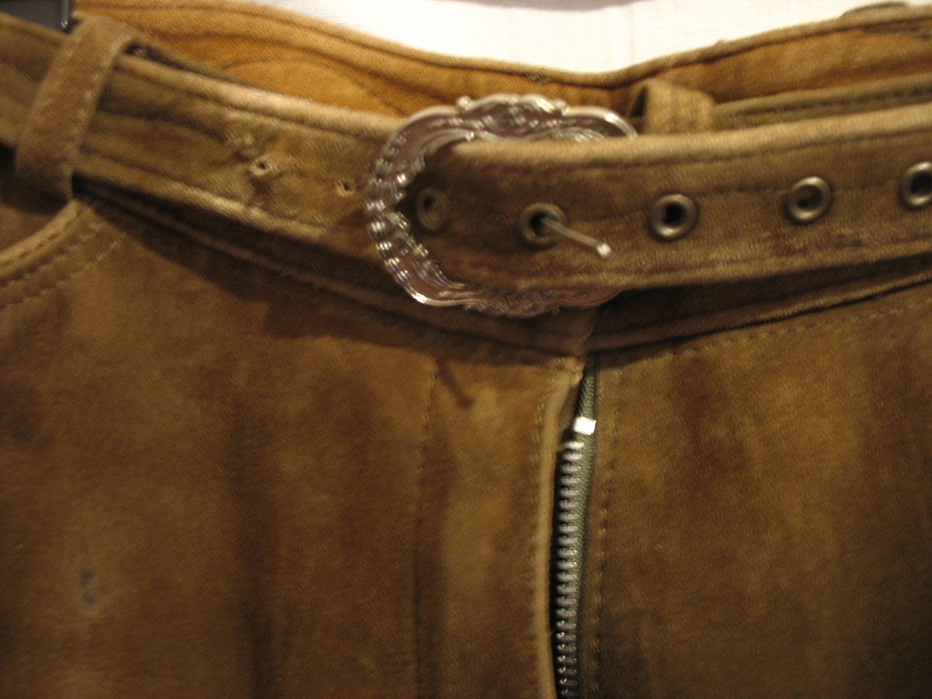 Damen 3/ 4 Lederhose Gr. 46