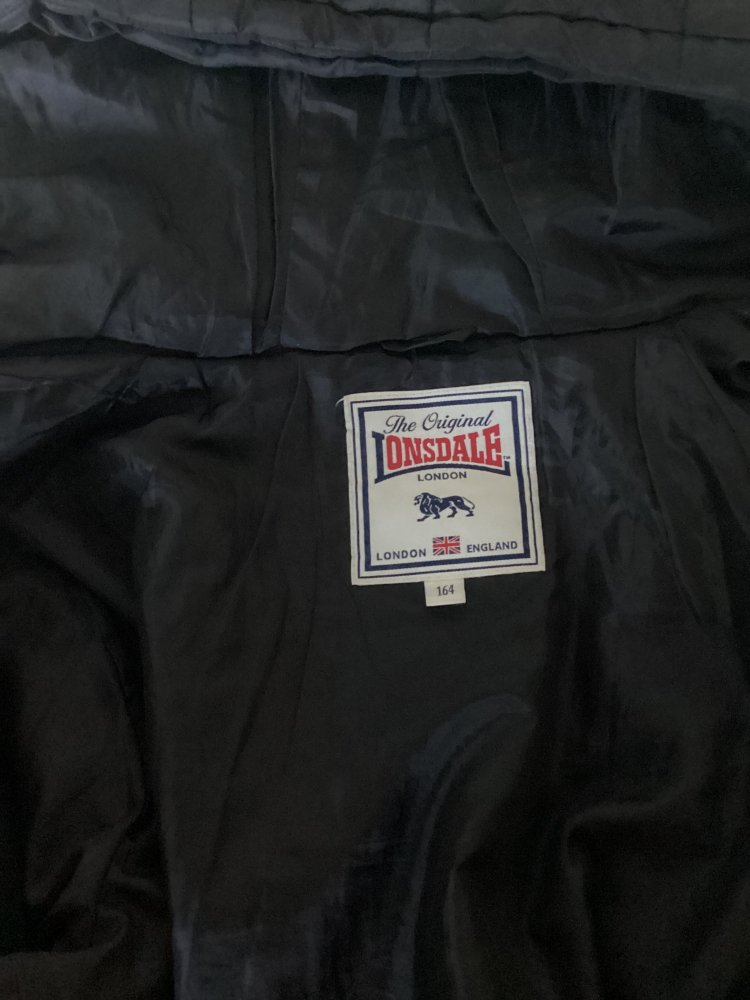 Jacke Lonsdale schwarz Gr. 164