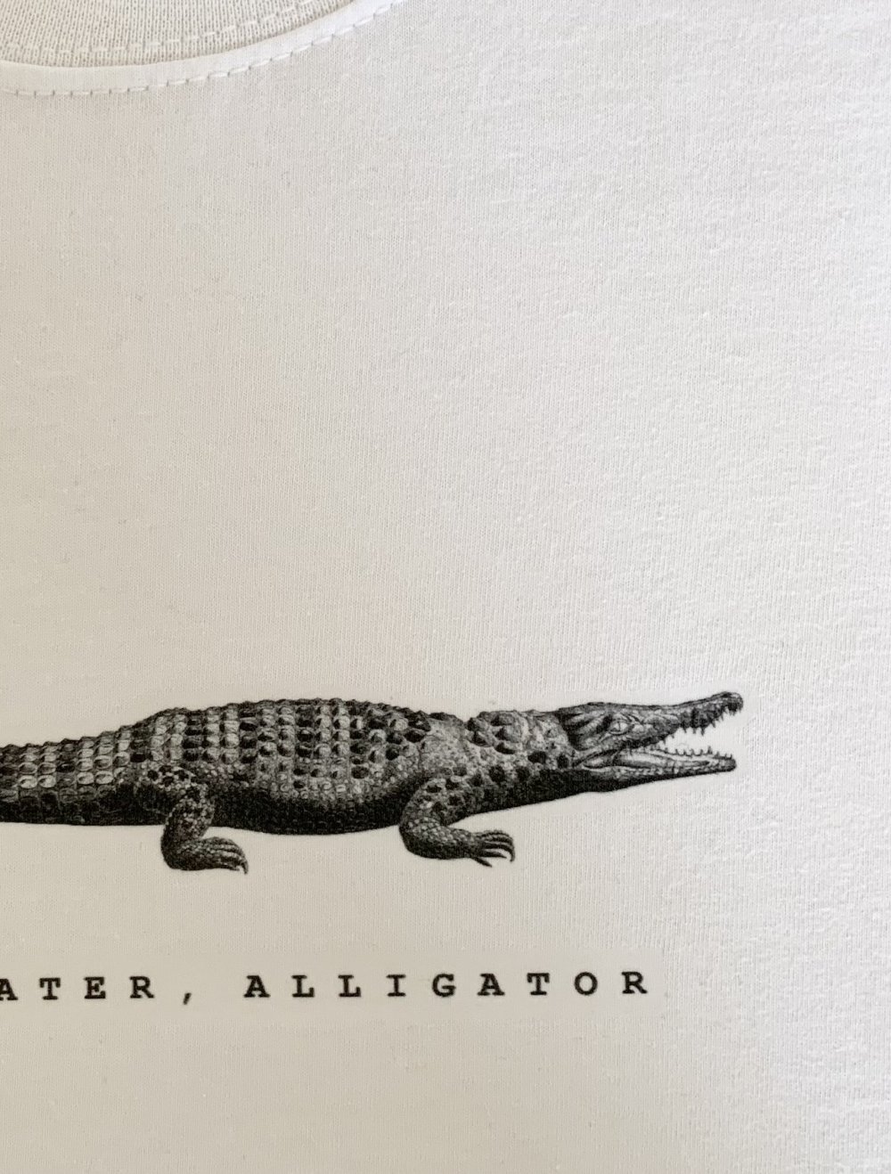 weißes Baumwoll T-Shirt oversize - see you later, alligator
