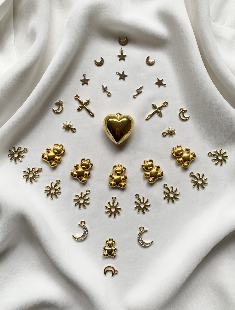 goldene y2k vintage retro Schmuck Bastel Anhänger